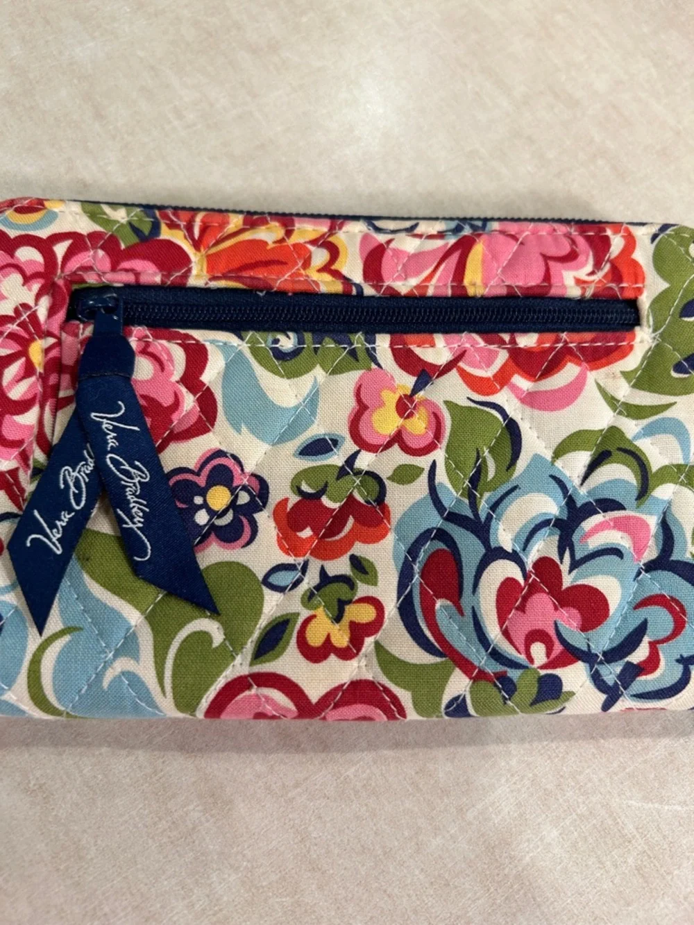 Vera Bradley Floral Zip-Around Wallet wristlet wallet. - Picture 3 of 6